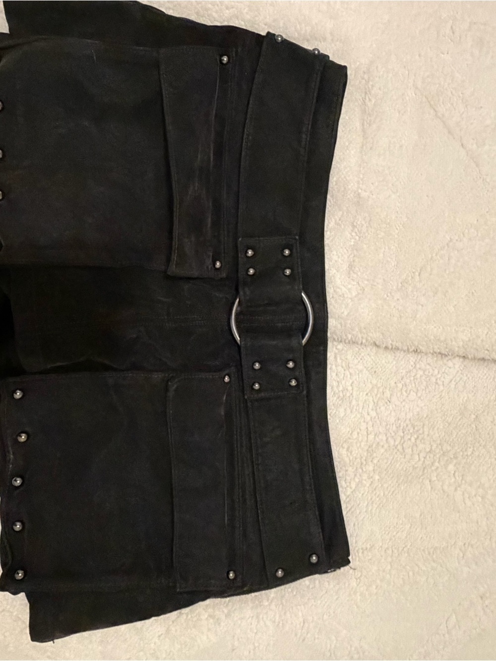 Free People We The Free Micro Mini Suede Cargo Skort - Picture 5 of 11